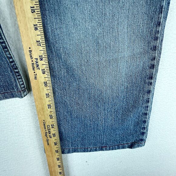 Levi's Strauss Mens Jeans Blue Tag Size 36 (36x27.5) Low Slim Bootcut Denim - Picture 6 of 10